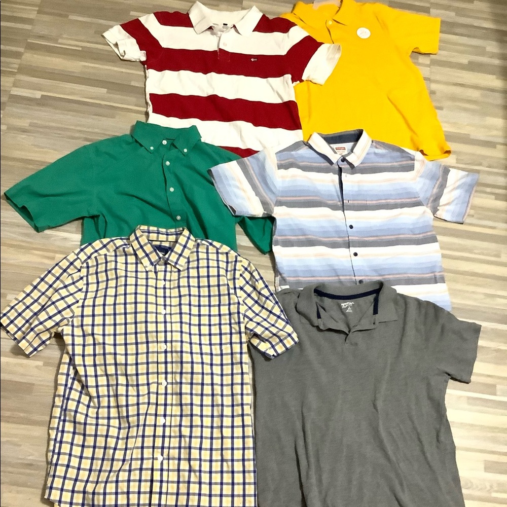 6 Boys Shirts, 18/20, Small